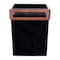 Dacasso Walnut & Leather Waste Basket AG-8403 - alternate 1